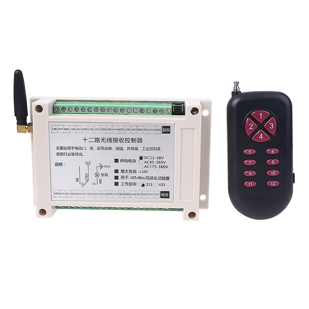 Ac 220v 315mhz 12 Channel Wireless Rf Remote Control Switch Receiver 12 ...