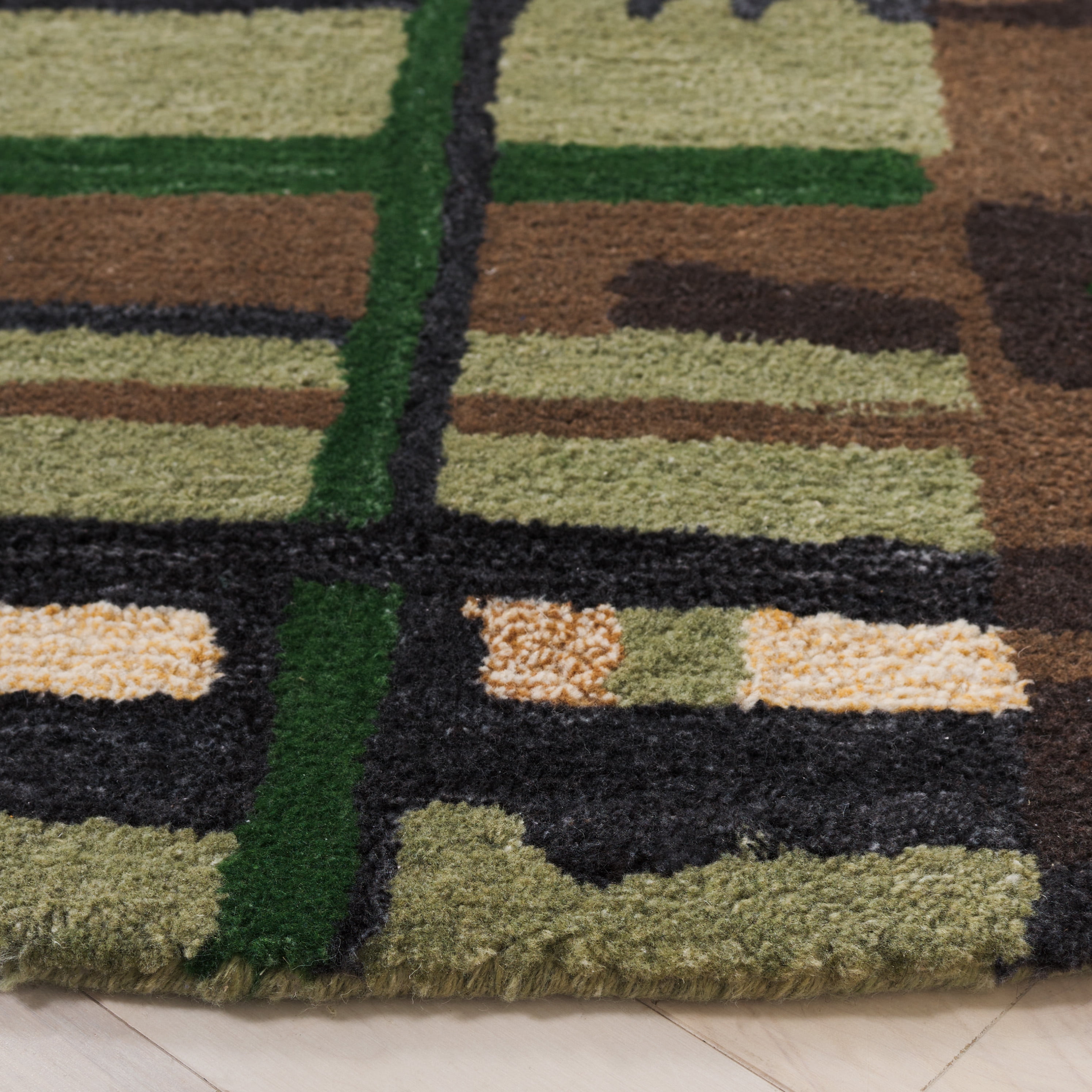 SAFAVIEH Rodeo Drive Vonda Abstract Area Rug, Green/Purple, 6' x 6' Round
