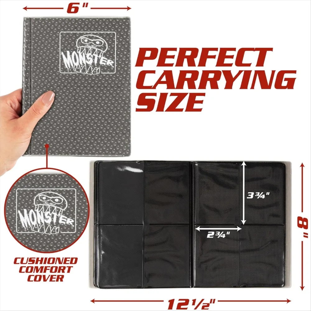 Monster Binder - 4 Pocket Trading Card Album - Holofoil Red (Anti