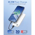 thumbnail image 7 of Fast Charging Power Bank, 10000mah Portable Charger for iPhone, 22.5W USB C in&Out Battery Pack Phone Charger Portable, Slim Powerbank for iPhone 17/16/15 Series, Samsung, Google,Android, 7 of 7