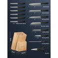thumbnail image 7 of 15 Pieces Knife Set with Block, BO Oxidation Stainless Steel Knife Set, Super Sharp Knife Block Set, Non-slip Handle, 7 of 7