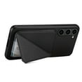 thumbnail image 4 of SaniMore for Samsung Galaxy S23 Ultra Case, PU Leather Skin & Rugged PC Backplane Card Slots [Up to 2] Shockproof Anti-fall Flip Kickstand Slim Lightweight Business Shell for Galaxy S23 Ultra, Black, 4 of 6