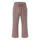 thumbnail image 4 of Pantalones anchos con cordón elástico y cintura alta para mujer: pantalones rectos cómodos e informales con bolsillos, algodón, S-XXL, 4 of 5