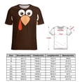 thumbnail image 2 of Turkey Face Design T Shirts Basic T-Shirt Short Sleeve Ladies Tee Shirt Summer Graphic Clothing, 2 of 6
