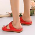 thumbnail image 4 of QJUHUNG Ladies Flat Flower Slippers Roman Style Spring And Summer Sandals, 4 of 5