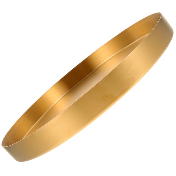 SEWOART metal trays Round Metal Tray Golden 1Set