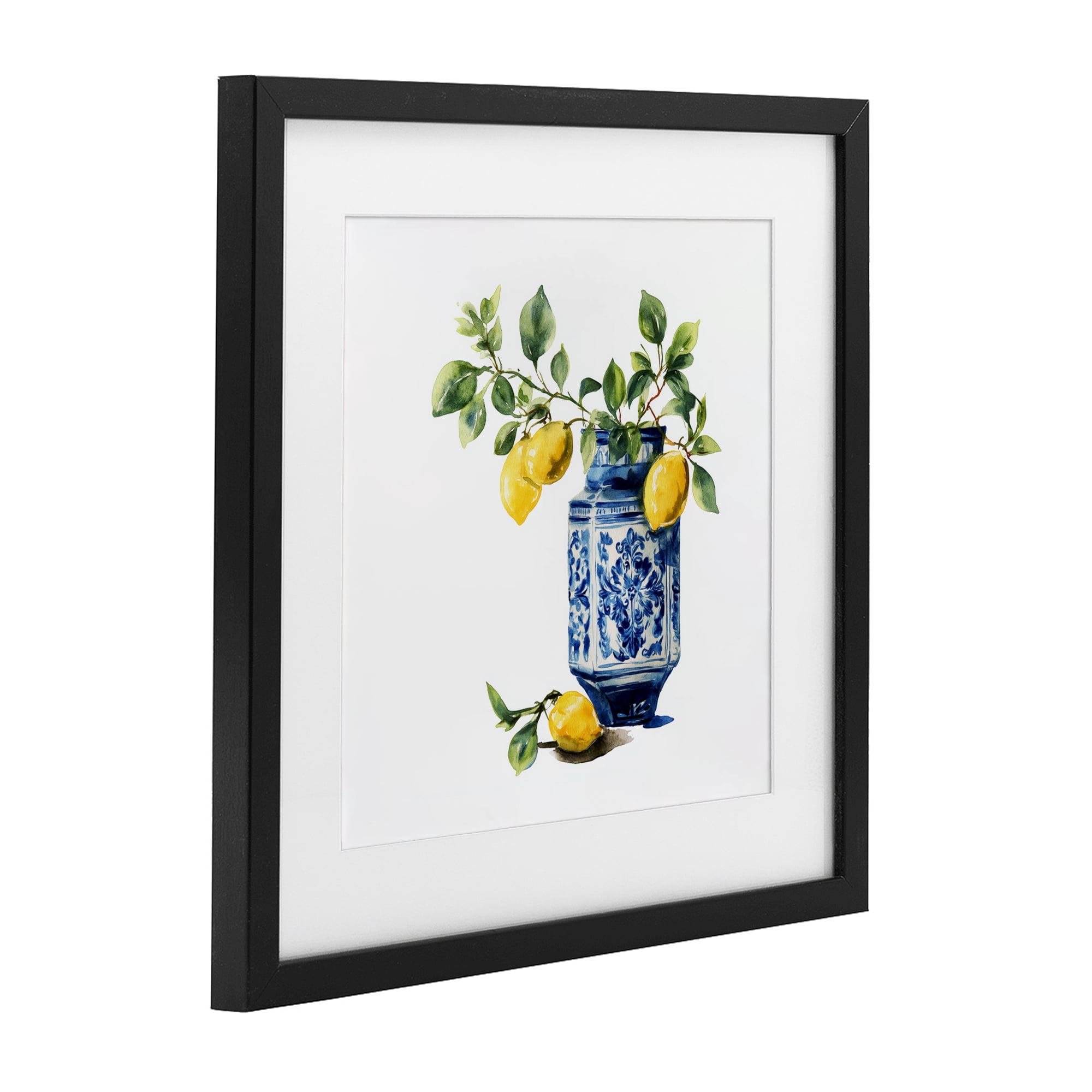 Stupell Industries Ornate Lemon Treasures Black Framed Print Under Glass, design by Svetlana Aleynikova