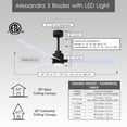 thumbnail image 6 of Matthews Fan Company AKLK-BK-MWH-56 Alessandra 56” Matte Black Ceiling Fan with 3 Matte White Blades, Integrated LED Light Kit, Remote Control, Indoor/Outdoor Wet Rated, 6 of 6