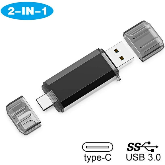 KOOTION Clé USB 32 Go Clé USB 3.0 Clé USB 2 en 1 USB 3.0 + Clé USB de Type C Haute Vitesse jusqu'à 90 Mo/S Clé USB Double OTG 32 Go pour Samsung, Huawei, MacBook, Chromeb