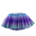 thumbnail image 2 of SAYOO Casual Short Yarn Skirt for Girls , Rainbow Assorted Color Multi-layer Elastic Waist Dress, Pink/ Yellow/ Purple/ Light Purple/ Rosy, 2 of 2