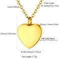 thumbnail image 4 of FindChic Heart Necklaces for Women Urn Necklace for Ashes, Gold Plated Stainless Steel Waterproof Cremation Urn Pendants Birthday Mothers Day Jewelry Gifts for Mom Her Wife, 4 of 8