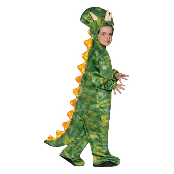 Underwraps Green Triceratops Light-Up Toddler Costume | X-Large Unisex