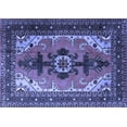 thumbnail image 1 of Ahgly Company Machine Washable Indoor Rectangle Persian Blue Traditional Area Rugs, 7' x 10', 1 of 4