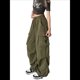 thumbnail image 3 of Pantalones Cargo para Mujer, Pantalones Casuales de Senderismo, Pantalones Holgados Y2K de Cintura Alta con Múltiples Bolsillos Verde XXL, 3 of 9