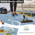thumbnail image 5 of Light Blue Sunshine Sunflower Outdoor Rug for Patio/Deck/Porch, Non-Slip Large Area Rug 3 x 5 Ft, Pastoral Bees Farmhouse Floral Indoor Outdoor Rugs Washable Area Rugs, Camping Rug Carpet Runner, 5 of 8