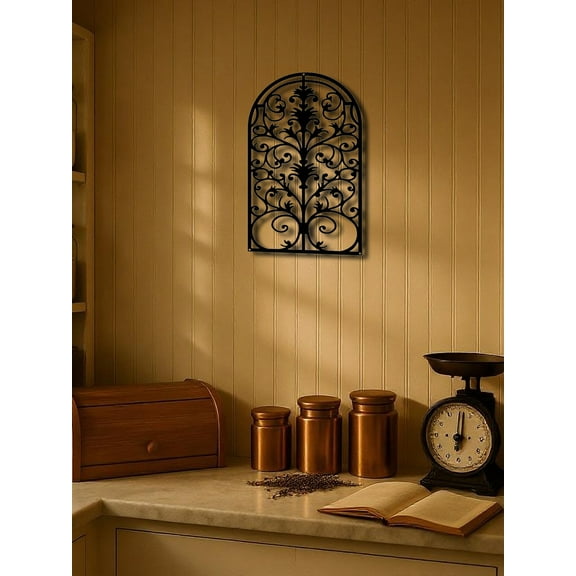 Exquisite Metal Window Frame & Arch Wall Decor - Must-Have Statement Piece, Gothic Cathedral Aesthetics & Rustic Baroque Style, Ideal For Living Room Makeovers, Stylish Vintage Accent, Durable