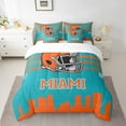 thumbnail image 2 of Erosebridal Miami City Silhouette Bedding Sets Queen Size,Sports Theme Comforter Sets with Sheets,American Football Bed in a Bag Queen Size For Teens,Ultra Soft Bedroom Decor,7-Piece, 2 of 5