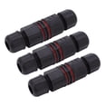 thumbnail image 5 of DEWIN 3 uds Conector de Cable Impermeable 3 Pines Recto a través IP68 Conector Impermeable para Fuentes de Luces LED para Exteriores, 5 of 5