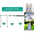 thumbnail image 3 of Hand-Knitting Toddler Swing, Swing Seat for Kids with Adjustable Ropes, Little tikes Swings Set, for Outdoor Indoor, Playground, Backyard (Macaron Green), 3 of 13