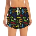 thumbnail image 2 of Goofa Pixel Game Printed Women 2 in 1 Running Shorts,Quick Dry Athletic Workout Shorts,High Waisted Athletic Shorts with Liner Pockets-XX-Large, 2 of 9