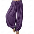 thumbnail image 2 of Women's Cotton Baggy Yoga Afghani Genie Indian Aladdin Harem Pants, 2 of 2