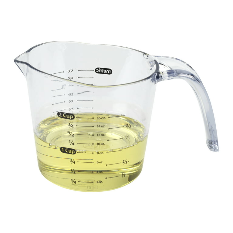 Mainstays 2 Cup Plastic Measuring Cup, 16 oz, Clear 