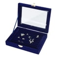 thumbnail image 5 of Caja organizadora de collar con cubierta de cristal para pendientes, caja de moda para coleccionables, 5 of 5