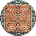 thumbnail image 1 of Ahgly Company Indoor Round Abstract Camel Brown Oriental Area Rugs, 5' Round, 1 of 6