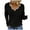 Black, variant on GigrtiJin Womens Scalloped V Neck Sweater Long Sleeve Knitted Fuzzy Fleece Chunky Loose Pullover Sweaters Tops