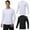 White Black, variant on Taigaofy Men's 2 Pack Athletic Shirts Mesh Rash Guard Quick Dry Lightweight Long Sleeve Black L