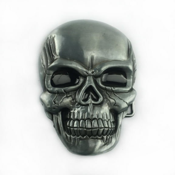 Longcreek Skull Belt Buckle for Men, Gothic Skull Skeleton Wings Belt Buckle, Skull Bat Belt Buckle, Norse Viking Skull Head Belt Buckle, Western Cowboy Belt Buckle, Vintage Punk Rock Belt Buckle