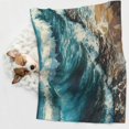 thumbnail image 6 of Naloa Blue Ocean Waves Dog Blanket, 3 Sizes Cat Blanket for Indoor Cats Large Medium Small Dog Gifts-Small, 6 of 8