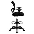 thumbnail image 5 of Mid-Back Black Mesh Drafting Chair with Adjustable Arms, 5 of 5