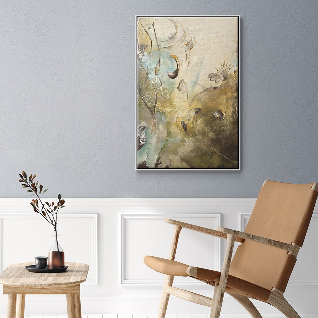 Enchanted Garden II Framed Premium Gallery Wrapped Canvas - Ready to Hang - 17 x 25 - White Floating Frame
