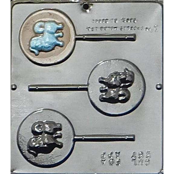 267 Dog Lollipop Chocolate Candy Mold
