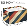 thumbnail image 4 of Yayeee Canvas Storage Basket with Handles for Shelves Fabric Bins Closet Organizer, Beige Stripes, 4 of 8