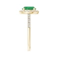 thumbnail image 3 of ANGARA Natural Round 1.75 ct Emerald Halo Ring with Diamond Accents in 14K Yellow Gold for Women (Size-8mm) | May Birthstone, Birthday, Anniversary, Jewelry Gift for Women | Natural Emerald Ring, 3 of 9