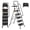 Black, variant on LevLad Folding 5 Step Ladder with Tool Tray & Handrails, 330 lbs Capacity Step Stool with Safety Lock, Non-Skid Wide Steps, Black