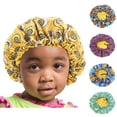 thumbnail image 3 of Peacock Floral Breathable Adjustable Kids Night Sleep Bonnet Hair Care Hat Cap, 3 of 10