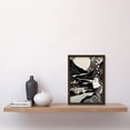 thumbnail image 2 of Earth Goddess River Mountain Landscape Linocut Artwork Framed Wall Art Print A4, 2 of 4