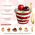 thumbnail image 6 of Highcool 50 Sets 9 oz Plastic Dessert Cups with Dome Spoons Rimmed Clear Plastic Fruit Cups with for Yogurt Parfait Pudding Cupcake Ice Party Wedding Reception, 6 of 7