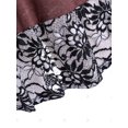 thumbnail image 4 of Camiseta del panel de encaje del botón de crisscross Rosegal Mangas largas de talla grande, 4 of 5