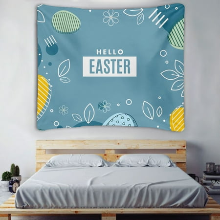 

Easter Party Celebration Party Supplies Backdrop Party Decor，Easter Cute Bunny Chicken Carrot Eggs Tapestry Easter Living Room Home Decor/XL-200*150cm