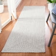 thumbnail image 2 of SAFAVIEH Braided Rishika Solid Machine Washable Reversible Runner Rug, Silver/Grey, 2'3" x 20', 2 of 12