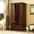 thumbnail image 3 of Bowery Hill Traditional Design Wardrobe Armoire with Garment Rod in Cherry , 3 of 5