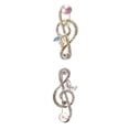 thumbnail image 1 of 2 piezas de de imitación de cristal broche nota musical broche de sombrero para hombres mujeres Yuyangstore Broche de cristal para hombres, 1 of 8