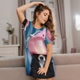 thumbnail image 3 of Logiee Dog in Hairdresser Print Nightgowns for Women,Soft Short-Sleeved Lightweight Sleepwear, Loose Sleepshirts, 3 of 6