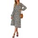 thumbnail image 1 of Vestido midi de leopardo para mujer, elegante, de manga larga, de cintura alta, con botones en la parte delantera, cinturón con cordón, vestido con forro en A Ormromra WMZL-2297-16, 1 of 1