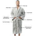 thumbnail image 3 of Alpine Swiss Pure Cotton Men Terry Cloth Bathrobe Super Absorbent Hotel Spa Robe, 3 of 7