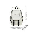 thumbnail image 4 of Tdxkok Student Essentials,Student Backpack Large Capacity Preppy Style Shoulder Bag Lightweight Travel Daypack for School Outdoor Trend E, 4 of 6